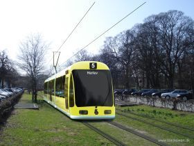 Letbane tracé på Nørre Voldgade