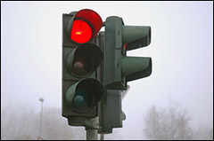 Trafiklys p&aring; stop