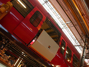 Bes&oslash;g hos Bombardier i Randers, foto: Helge Bay