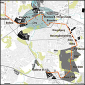Den vedtagne 1. etape af Odense letbane